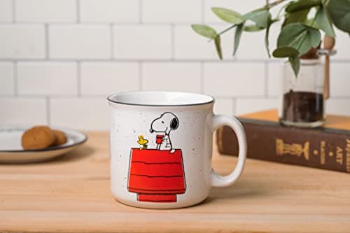 Silver Buffalo Peanuts Snoopy and Woodstock Get Cozy Ceramic Camper Mug, 20 Ounces - Image 7
