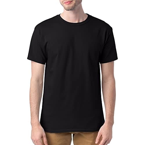 Hanes mens Essentials Short Sleeve T-shirt Value Pack (4-pack) athletic t shirts, Black, Large US - Image 2