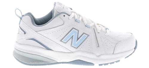 New Balance Women's 608 V5 Cross Trainer, White/Light Blue, 8.5 Wide - Image 2