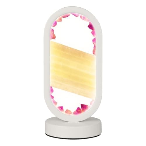 GC QUILL Natural Amethyst and Selenite Crystal Healing Night Table Lamp –3-Color Dimmable Mood Lighting for Meditation Relaxation and Restful Sleep, Purple Crystal Bedroom Decor - Image 8
