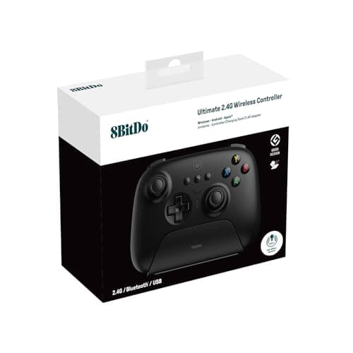 8Bitdo Ultimate 2.4G Wireless Controller, Hall Effect Joystick Update, Gaming Controller with Charging Dock for PC, Android, Steam Deck & Apple (Black) - Image 4