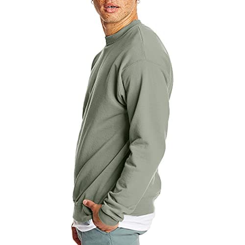Hanes Men's EcoSmart Sweatshirt, stonewashed green, Medium - Image 4