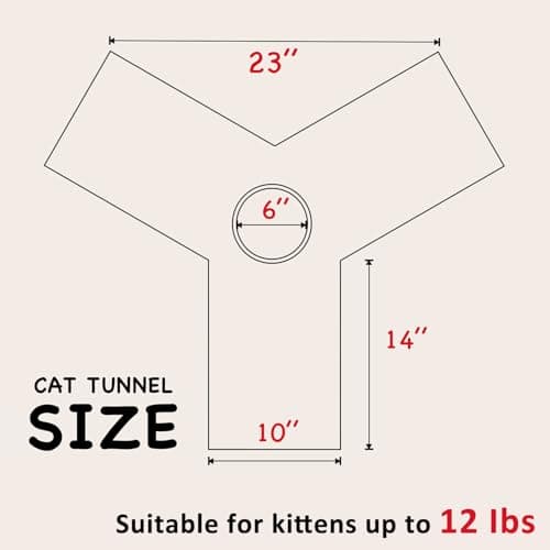Tempcore Pet Cat Tunnel Tube Cat Toys 3 Way Collapsible, Tunnels for Indoor Cats，Kitty Bored Peek Hole Toy Ball Cat, Puppy, Kitty, Kitten, Rabbit - Image 3