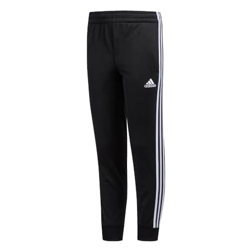 adidas boys Active Sports Athletic Tricot Jogger Track Pants, Iconic Black, Medium US