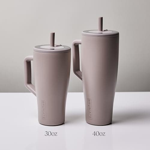 BrüMate Era 40 oz Tumbler with Handle and Straw | 100% Leakproof Insulated Tumbler with Lid and Flexible SoftSip Straw | Made of Stainless Steel | Cup Holder Friendly Base | 40oz (Mocha) - Image 6