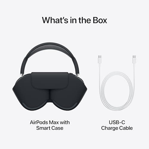 Apple AirPods Max Wireless Over-Ear Headphones, Pro-Level Active Noise Cancellation, Transparency Mode, Personalized Spatial Audio, USB-C Charging, Bluetooth Headphones for iPhone - Midnight - Image 6