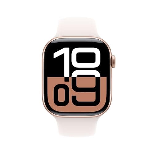 Apple Watch Series 10 [GPS 46mm case] Smartwatch with Rose Gold Aluminium Case with Light Blush Sport Band - S/M. Fitness Tracker, ECG App, Always-On Retina Display, Water Resistant - Image 3