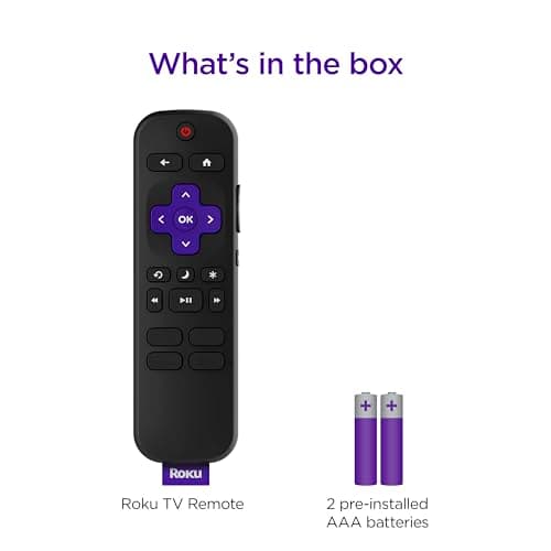 Roku TV Remote Control (Official Manufacturer Product) - Simple Setup, & Pre-Set App Shortcuts - Replacement Remote Compatible with RokuTV Models ONLY (Not Roku Players) - Image 6