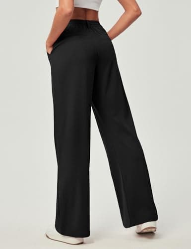 Ewedoos Wide Leg Pants Woman Stretchy Work Dress Pants Women Pull on Business Casual Slacks Trousers Fall Outfits 26"/28" - Image 2