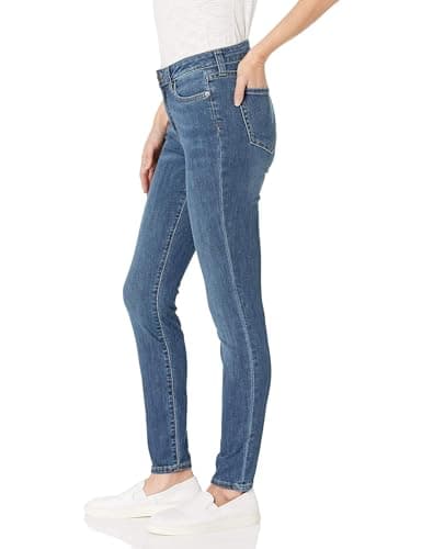 Amazon Essentials Women's Mid-Rise Stretchy Skinny Jean, Medium Wash, 12 - Image 4