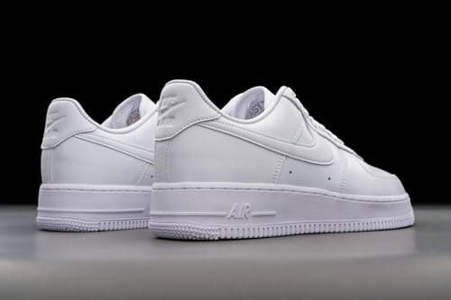 Nike Air Force 1 '07 Low Mens Basketball Shoes (Men's 10.5 Medium, White/White) - Image 8