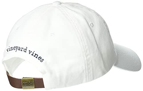 vineyard vines Men's Whale Logo Baseball Hat, White Cap, One Size - Image 2