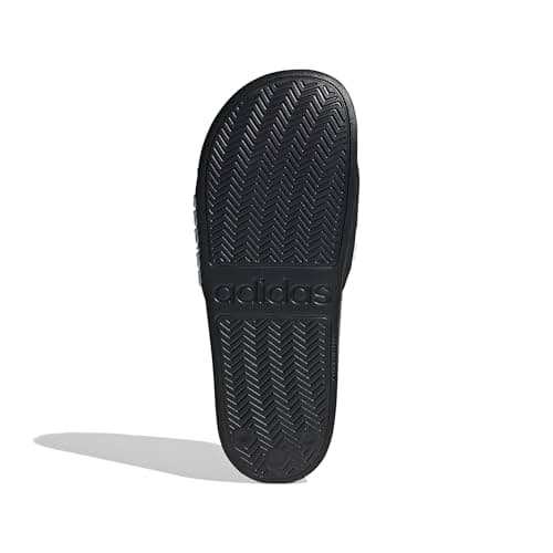 adidas Unisex-Adult Adilette Shower, Black/White/Black, 9 | Slide-In Sandal, Cloudfoam Cushioning, Contoured Footbed, Quick Dry, For Everyday Wear - Image 5