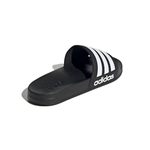 adidas Unisex-Adult Adilette Shower, Black/White/Black, 8 | Slide-In Sandal, Cloudfoam Cushioning, Contoured Footbed, Quick Dry, For Everyday Wear - Image 5