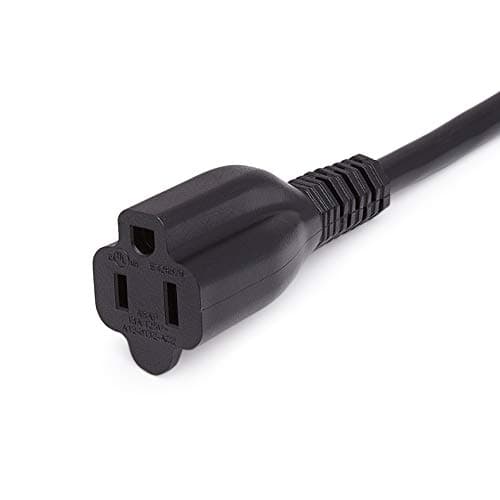 Amazon Basics Extension Cord, 6 Ft, 3 Prong Outlet Extender, Indoor Extension Cord, 13 Amps, 125V, Black - Image 3