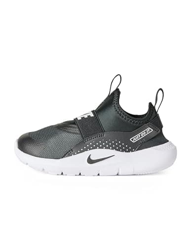 Nike Kids Flex Runner 4 Sneaker, Black/Black/White, 7 US Unisex Toddler