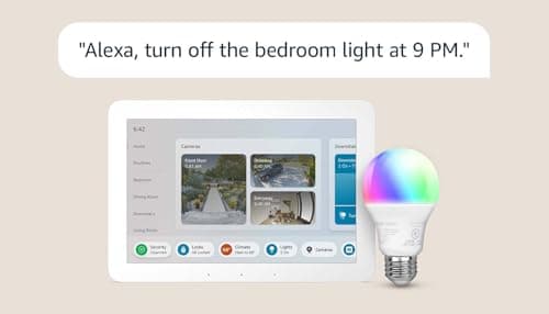 Echo Hub with Amazon Basics Smart Color Bulb - Image 7