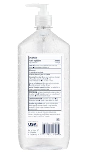Germ-X Advanced Hand Sanitizer, Non-Drying Moisturizing Clear Gel, Instant and No Rinse Formula, Large Family Size Pump Bottle, Back to School Supplies, 34 Fl Oz (1 Liter) - Image 2
