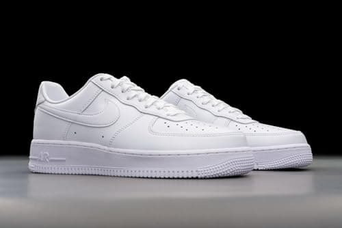 Nike Air Force 1 '07 Low Mens Basketball Shoes (Men's 10.5 Medium, White/White) - Image 6