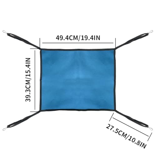 zhuohai Cat Hammock for Cage Hanging ，Summer Breathable Coolness Oxford Cat Hammock Bed，with Straps and Metal Hooks Bed for Cats Small Dogs Rabbits - Image 5
