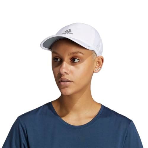adidas Women's Superlite Hat, Relaxed-fit Adjustable Workout Sports Cap, White/Silver Reflective/2.0, One Size - Image 5