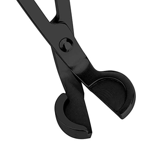 CHEFBEE Candle Wick Trimmer, Polished Stainless Steel Wick Clipper Cutter, Scissors, Reaches Deep Into Candles to Cut Spent Cord, Allow Cleaner Burn and Prevent Soot Buildup (Black) - Image 3