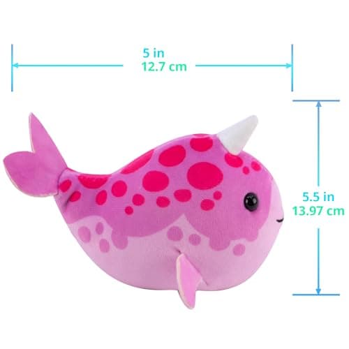 ZhuZhu (Narwhal + Orca) Fish 2-Pack B | Small Stuffed Animals with Motor Inside Suitable for Ocean Party Favors | Batteries Required - Image 4