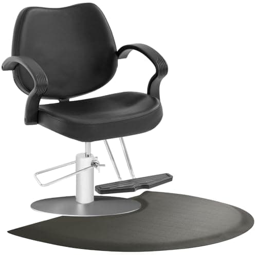 Salon Mat for for Hairstylist 3'x5' Barber Shop Anti-Fatigue Salon Standing Chair Mat - Black Semi Circle 1/2" Thick Comfort Salon Mat, Hair Cutting Hairdressing Equipment - Image 6