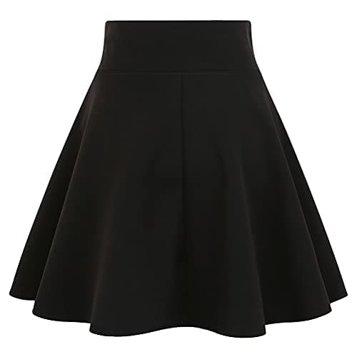 Goth Skirt for Women Gothic Clothes Cute High Waisted A Line Mini Short Skater Black Pleated Skirts, Black, M - Image 3