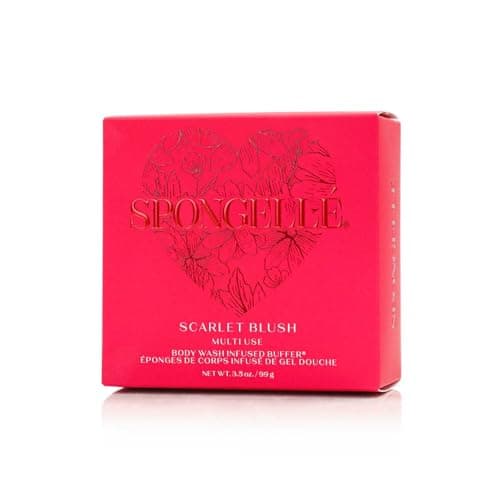 Spongellé Scarlet Blush Heart Buffer – All-in-One Exfoliating Sponge & Body Wash for Valentine's & Mother's Day Gifts - Image 3