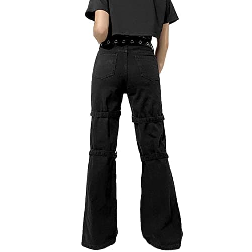 Women Y2k Cargo Pants Grunge Gothic Tripp Pants Punk Goth Vintage Baggy Denim Jeans Trousers Streetwear - Image 5