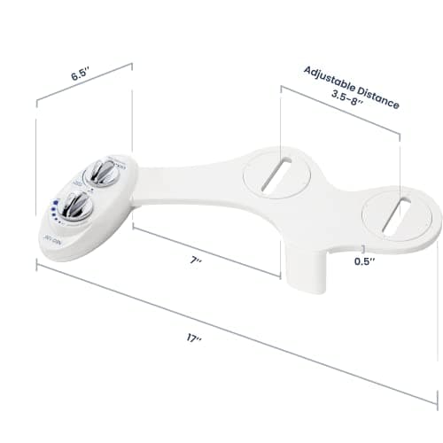 LUXE Bidet NEO 120 - Self-Cleaning Nozzle, Fresh Water Non-Electric Bidet Attachment for Toilet Seat, Adjustable Water Pressure, Rear Wash (White) - Image 8