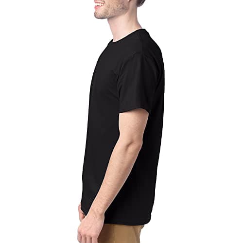 Hanes mens Essentials Short Sleeve T-shirt Value Pack (4-pack) athletic t shirts, Black, Large US - Image 4