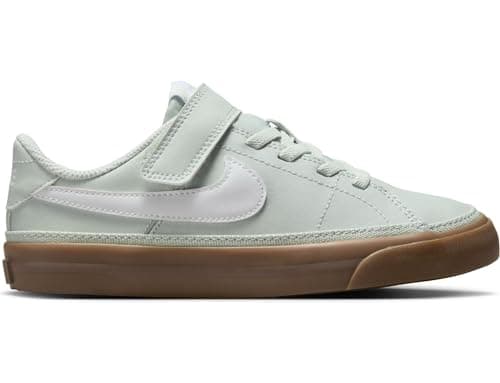 Nike Kids Kid's Court Legacy (Little Kid) Light Silver/White/Gum Dark Brown 13.5 Medium - Image 6