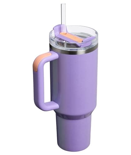 Stanley Quencher H2.0 Tumbler with Handle and Straw 40 oz | Flowstate 3-Position Lid | Cup Holder Compatible for Travel | Insulated Stainless Steel Cup | BPA-Free | Periwinkle Shimmer - Image 3