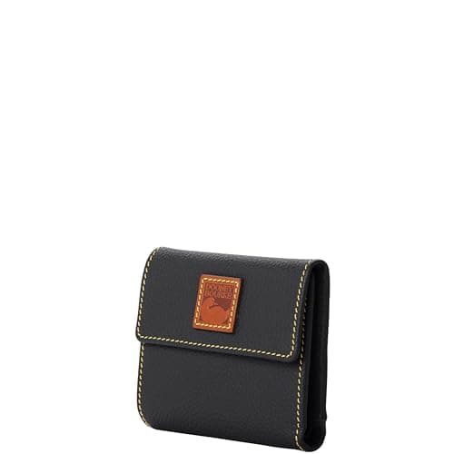 Dooney & Bourke Wallet, Pebble Grain Small Flap Credit Card Wallet - Black - Image 2