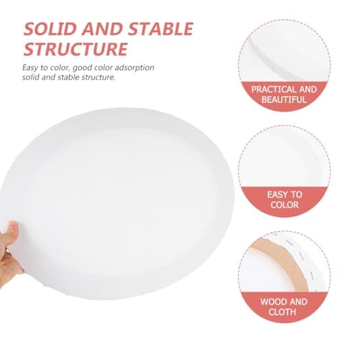 15.33 * 11.79Inch Oval Canvases for Painting,Oval Framed Canvas Blank Art Board Panels for Acrylic and Oil Painting Home Office Decor - Image 9