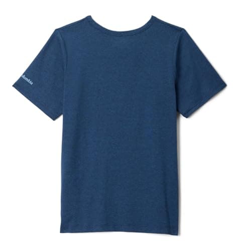 Columbia Youth Boys Tech Trail Short Sleeve Graphic Shirt, Collegiate Navy Heather/Ridge Line Life, X-Large - Image 2