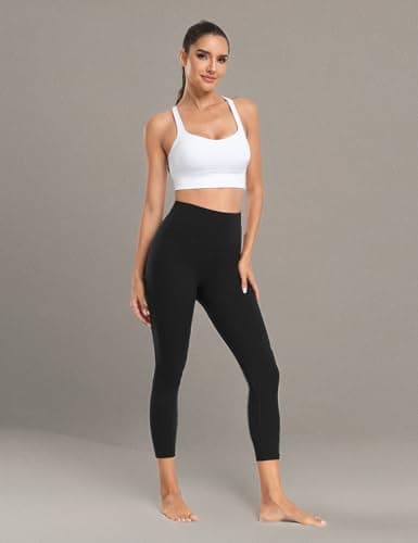 HeyNuts Yoga Pro Full Length Yoga Leggings for Women, Buttery Soft High Waisted Compression Workout Lounge Yoga Pants 28" Black S(4/6) - Image 8