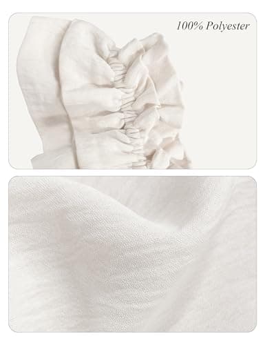KFUBUO Womens Pajamas Set 2 Piece Ruffle Pj Soft Tank Top and Shorts Sleepwear Set Bridal Pajama for Women Set White - Image 6