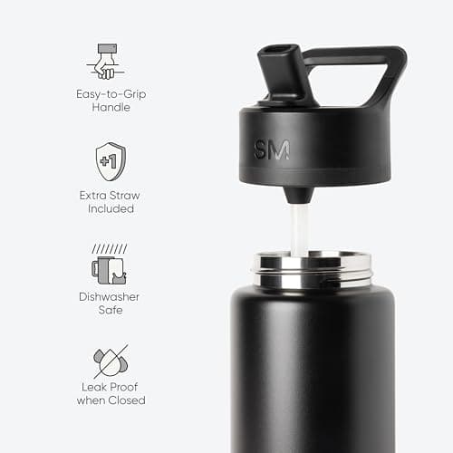 Simple Modern Kids Summit Water Bottle with Straw Lid | 14oz Stainless Steel Cup Insulated Tumbler for Toddlers, School | Chloe Floral - Image 4