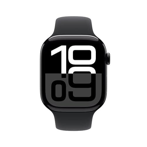 Apple Watch Series 10 [GPS 46mm case] Smartwatch with Jet Black Aluminium Case with Black Sport Band - M/L. Fitness Tracker, ECG App, Always-On Retina Display, Water Resistant - Image 3