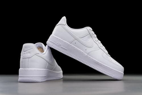 Nike Air Force 1 '07 Low Mens Basketball Shoes (Men's 10.5 Medium, White/White) - Image 4