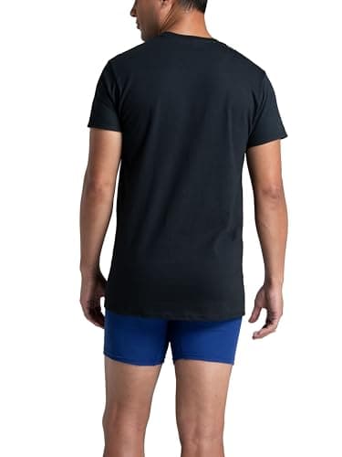 Fruit of the Loom Men's Eversoft Cotton Crew Neck T-Shirt - 6 Pack, Regular Fit, Black, XL - Image 4
