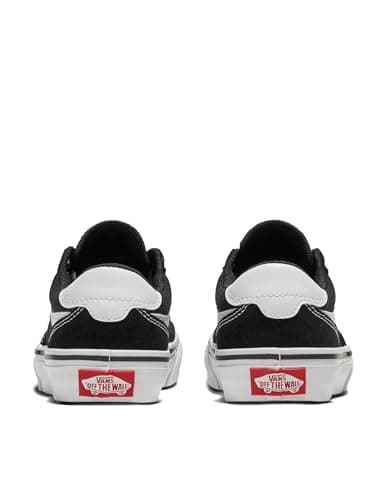Vans Youth Brooklyn LS Shoe | Kids' Low-Top Sneakers for Boys & Girls, Casual Fashion Footwear, Suede/Canvas Black/White, 13.5 - Image 3