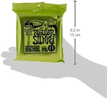Ernie Ball Regular Slinky Nickel Wound Electric Guitar Strings 3-pack, 10-46 Gauge (P03221) Regular (10-46) 3-Pack - Image 3