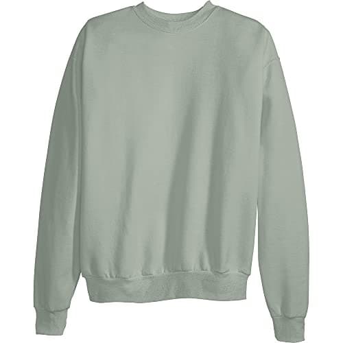 Hanes Men's EcoSmart Sweatshirt, stonewashed green, Medium - Image 5