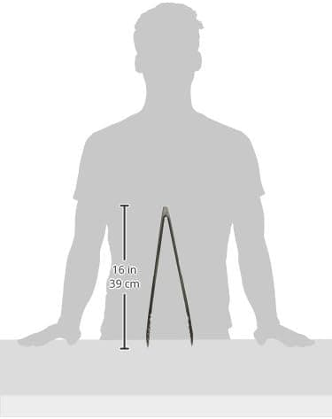 Winco Coiled Spring Extra Heavyweight Stainless Steel Utility Tong, 16-Inch 16-Inch Utility Tongs - Image 3