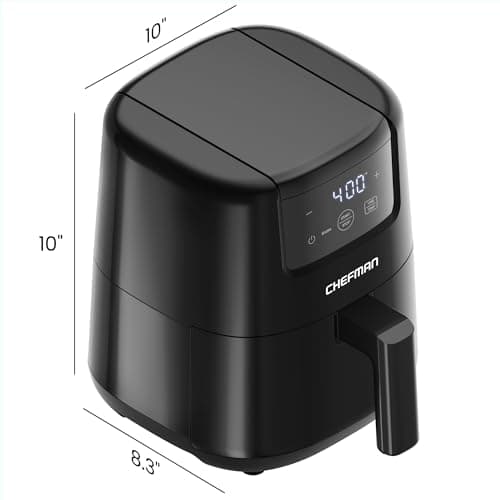 CHEFMAN 2 Qt Mini Air Fryer – Digital Space-Saving Compact Air Fryer with Nonstick and Dishwasher Safe Basket, Quick & Easy Meals in Minutes, Features Digital Timer and Shake Reminder – Black - Image 8