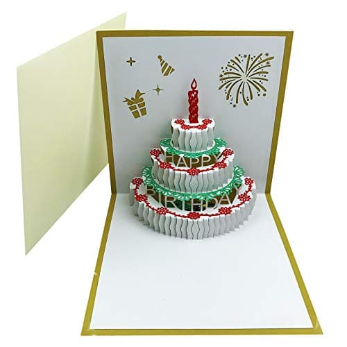 Akeydeco 3D Pop Up Birthday Cards,Warming LED Light Birthday Cake Music Happy Birthday Card Postcards Pop Up Greeting Cards Happy Birthday Cards Best for Mom,Wife,Sister,Boy,Girl,Friends 1 Pack - Image 5
